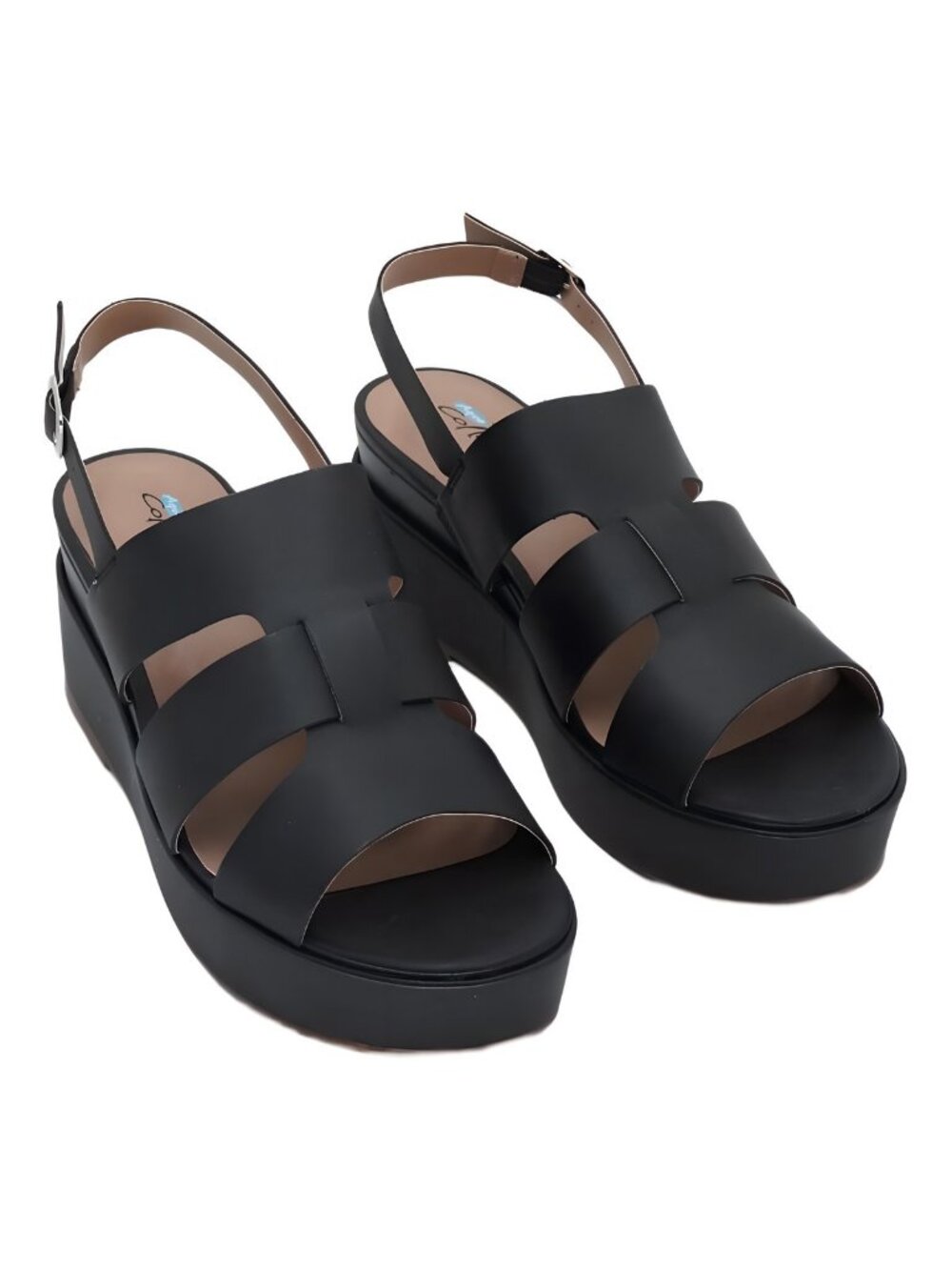 Aqua College Womens Nadi Slingback Platform Sandal Black 9.5M